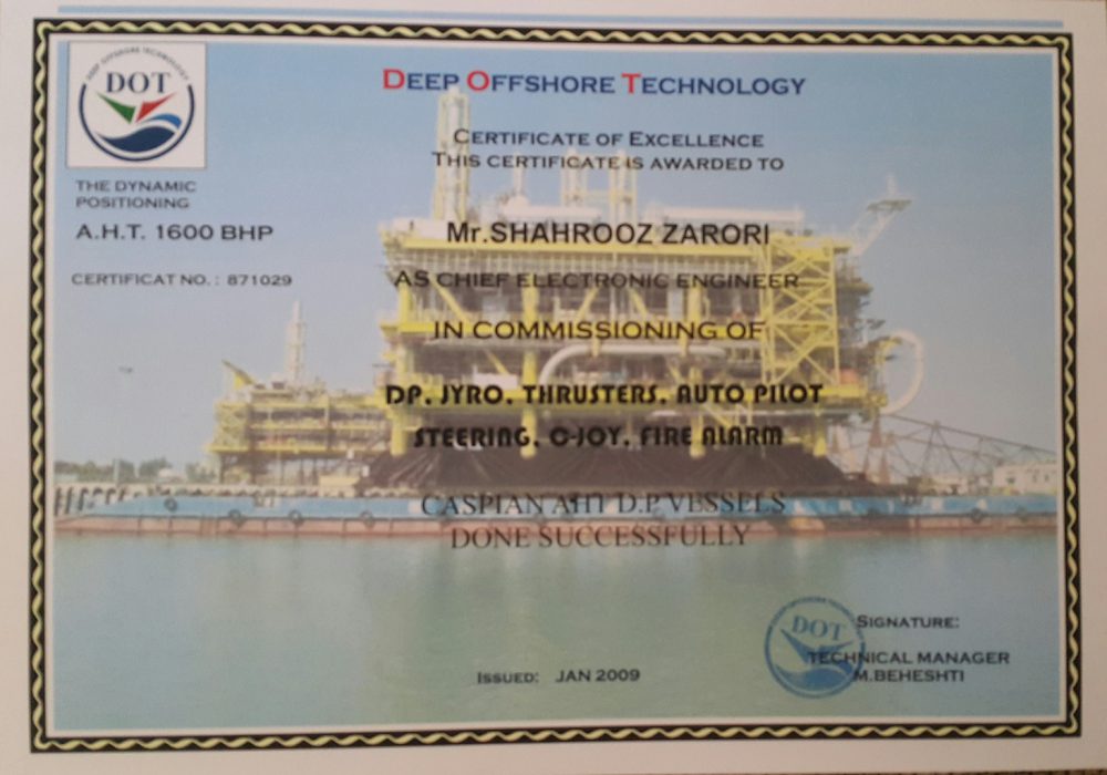 Shahrooz Zarouri_ D.O.T. AWARD